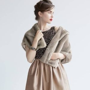 Eliza J Faux Fur Cape